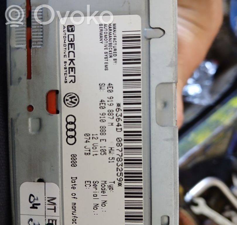 Audi A6 S6 C6 4F Unità principale autoradio/CD/DVD/GPS