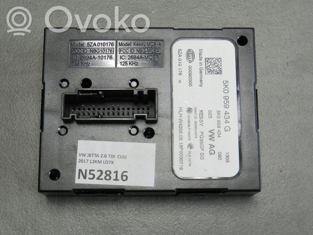 Moduł / Sterownik systemu uruchamiania bezkluczykowego   5K0959434G