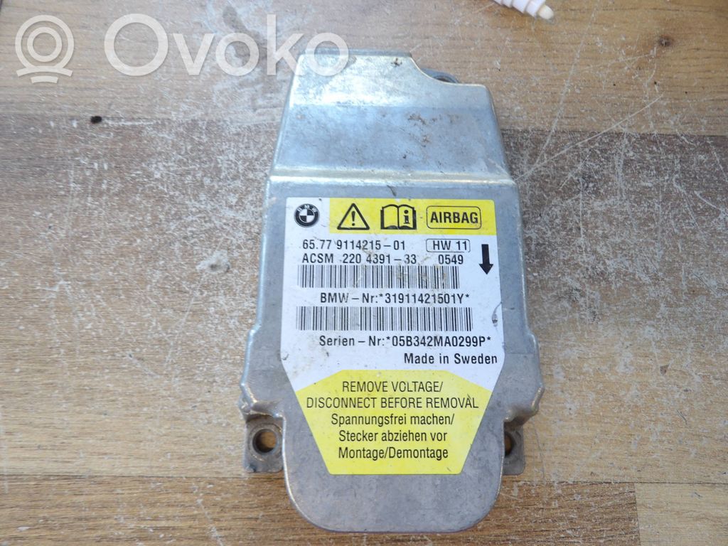 Unidad de control/módulo del Airbag   9114215,220439133,31911421501Y
