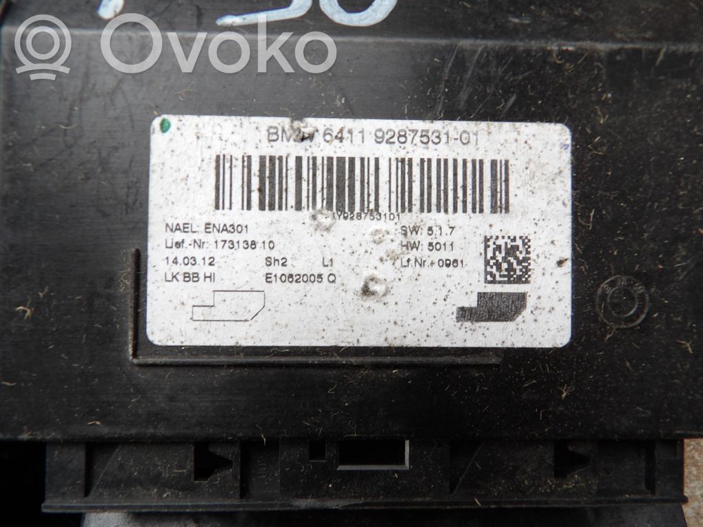BMW 3 E92 E93 Sterowania klimatyzacji / Ogrzewania 