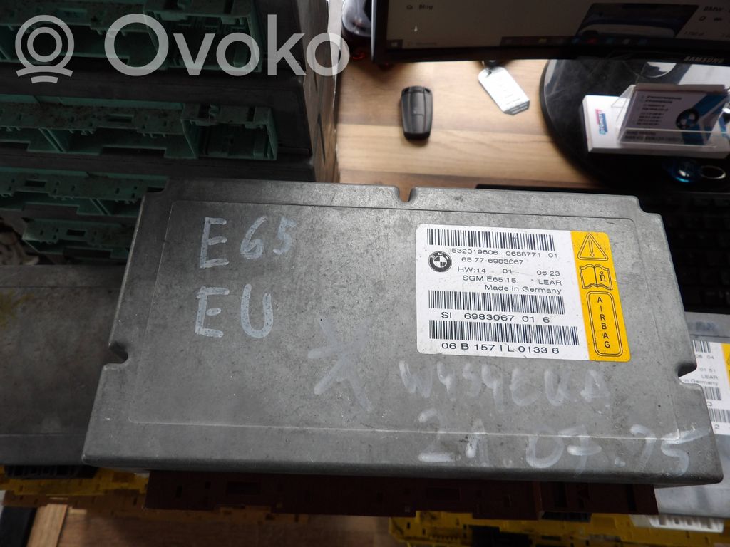 BMW 7 E65 E66 Unidad de control/módulo del Airbag 