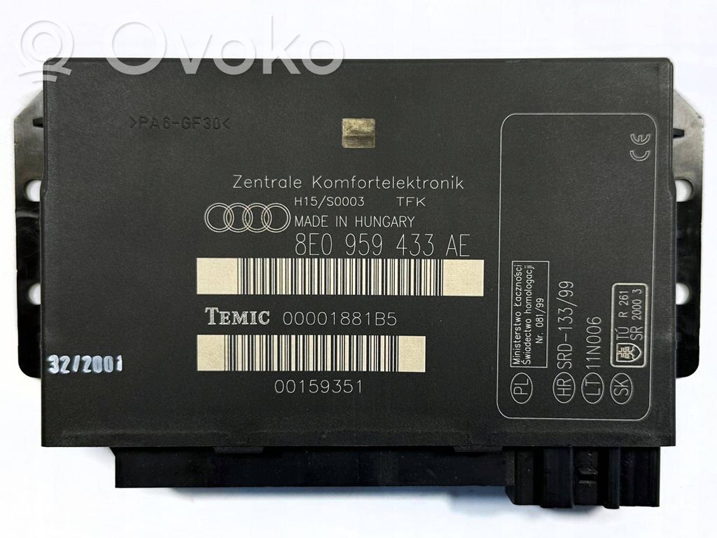 Módulo de confort/conveniencia   8E0959433AE
