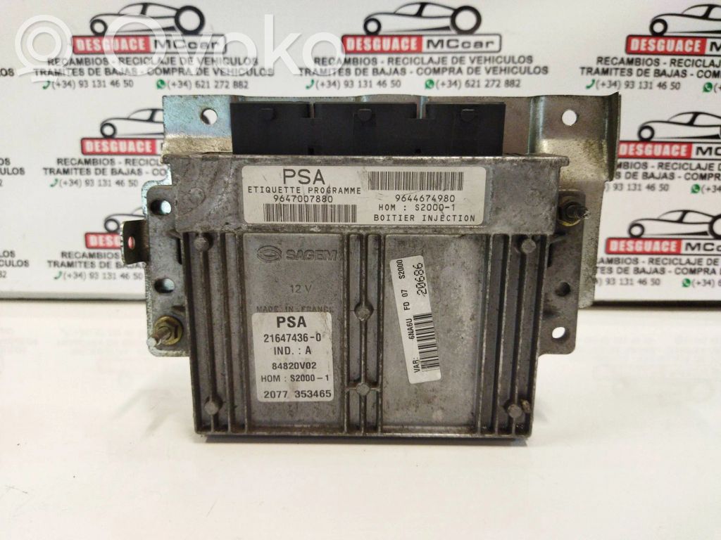 Engine control unit/module   9644674980,216474360