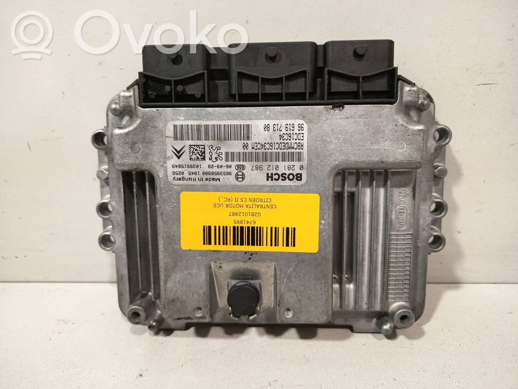 Unidad de control/módulo del motor   0281012987