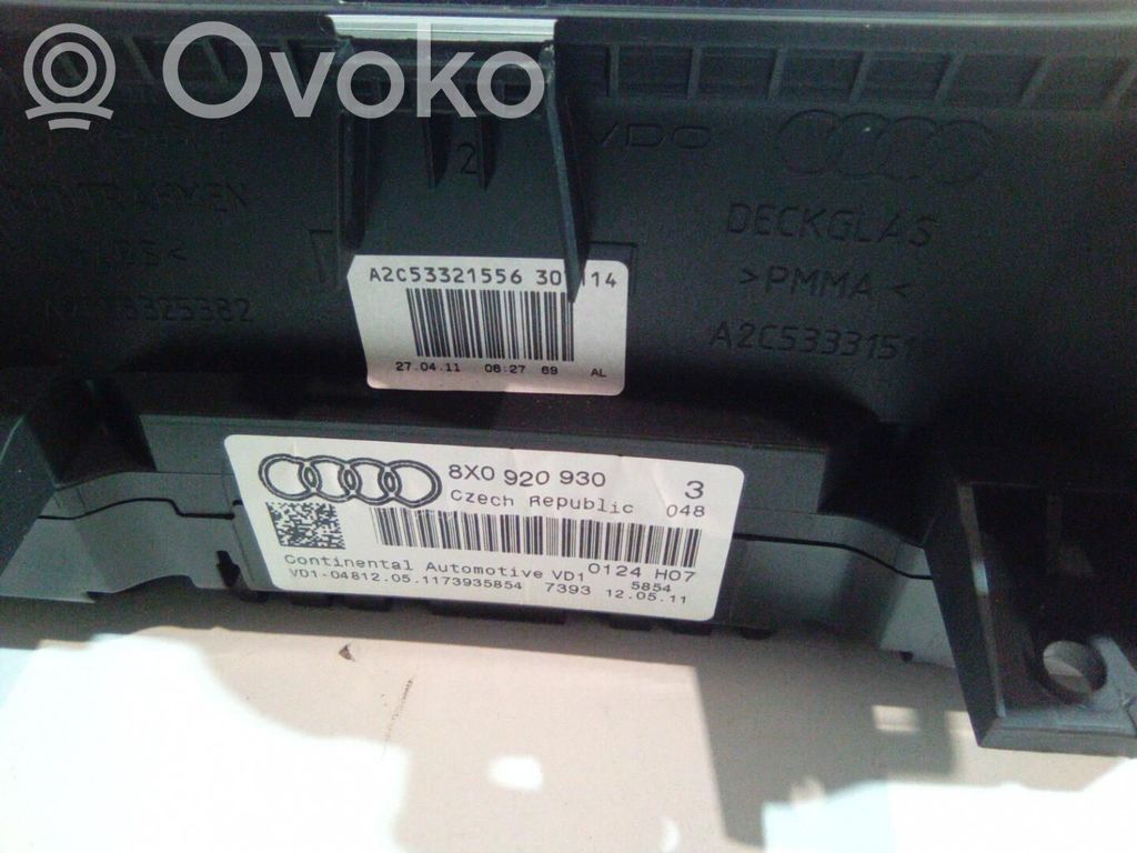 Audi A1 Speedometer (instrument cluster) 