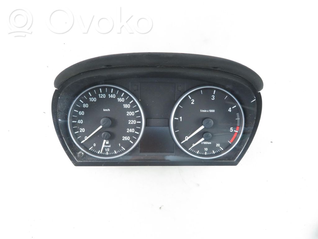 BMW 3 E90 E91 Spidometrs (instrumentu panelī) 