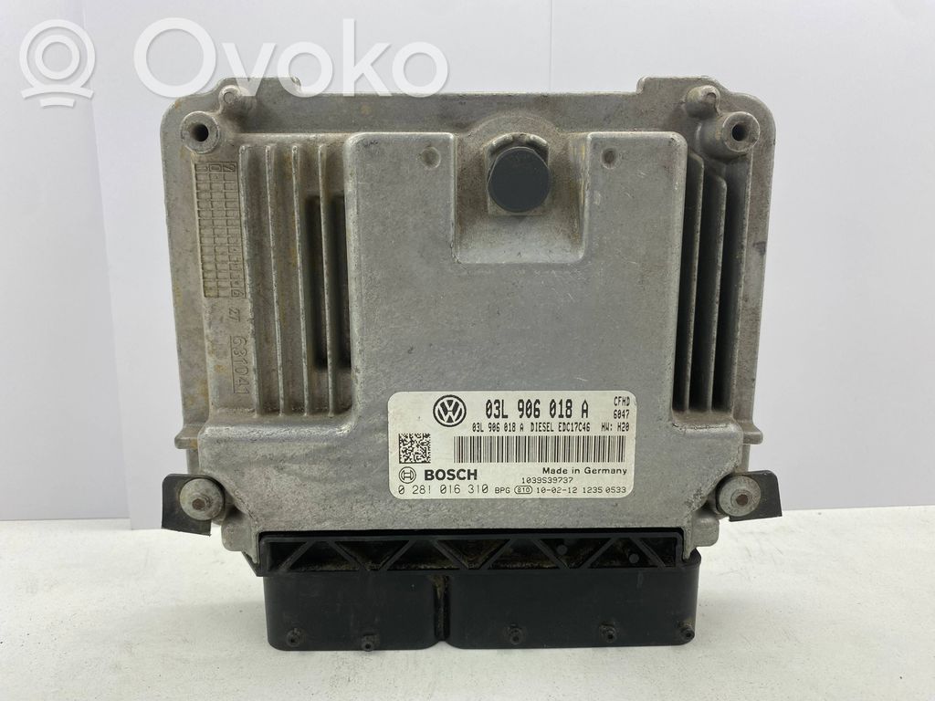 Engine control unit/module   03L906018A,0281016310