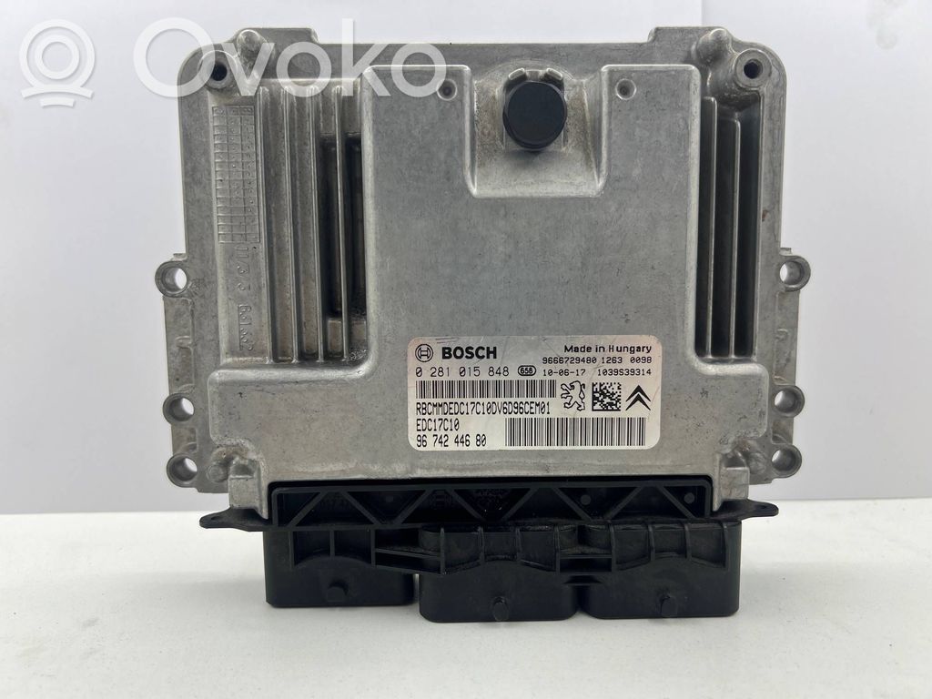 Engine control unit/module   0281015848,9674244680,9666729480