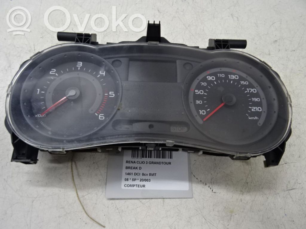 Renault Clio III Speedometer (instrument cluster) 