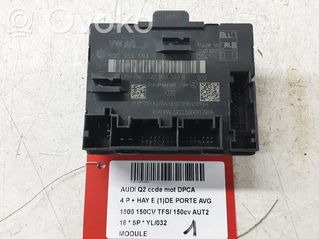 Other control units/modules   5Q0959593E,5Q0959593E