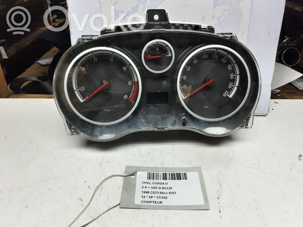 Opel Corsa D Tachimetro (quadro strumenti) 