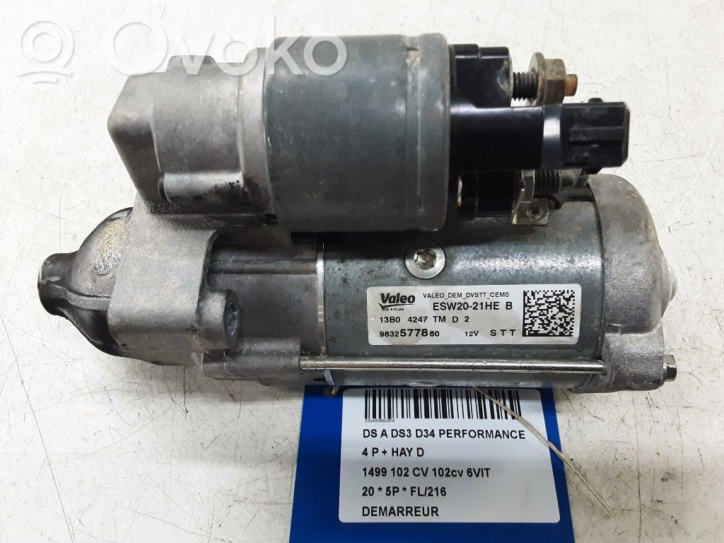 Motor de arranque   9832577880,9832577880