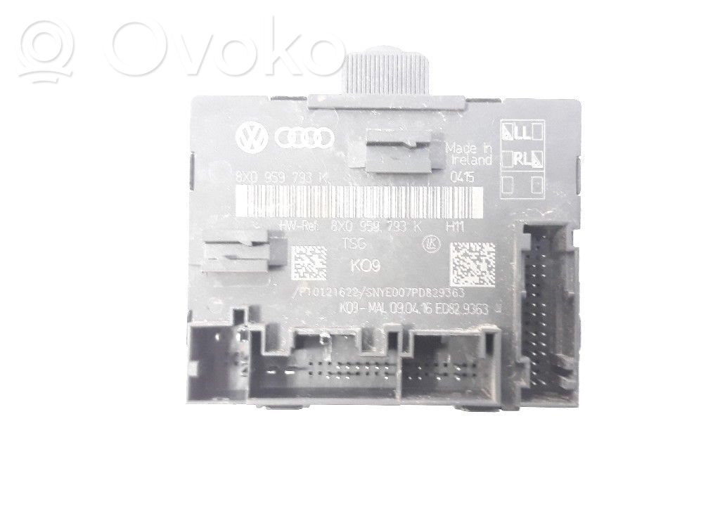 Other control units/modules   8X0959793K