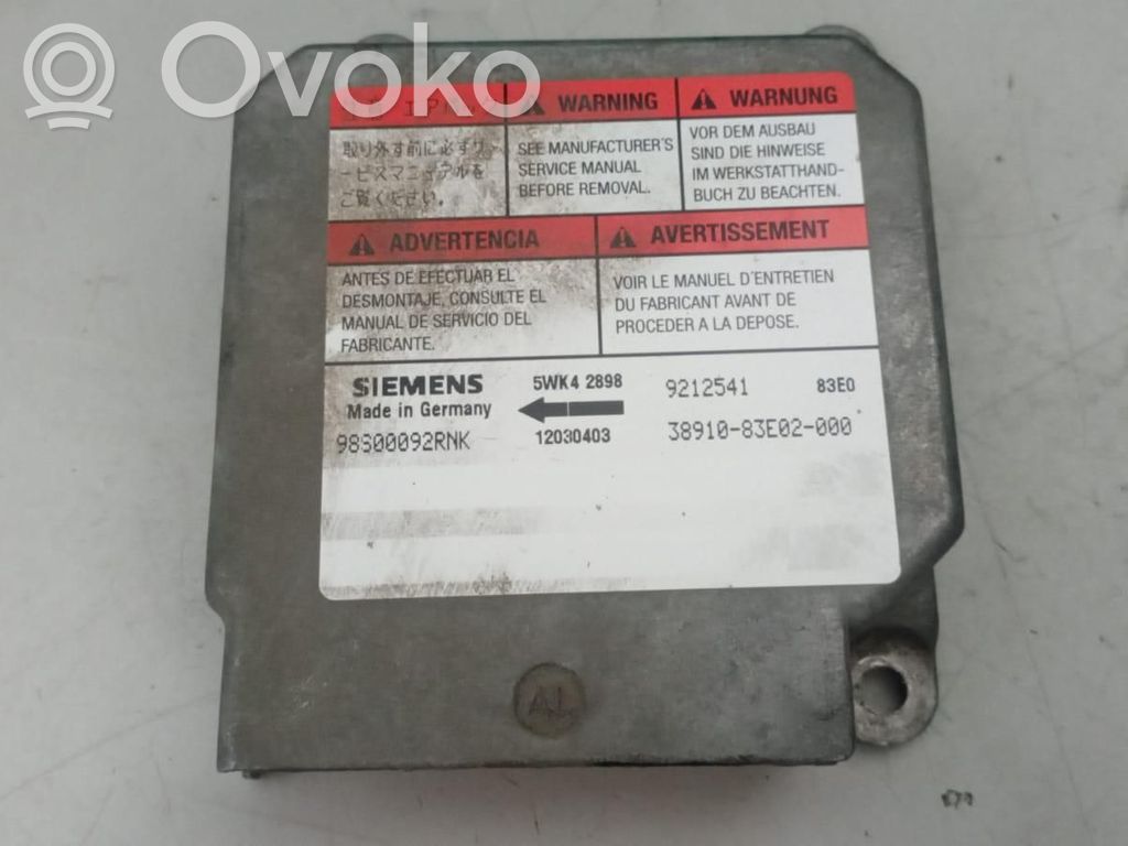 Opel Agila A Airbag control unit/module 