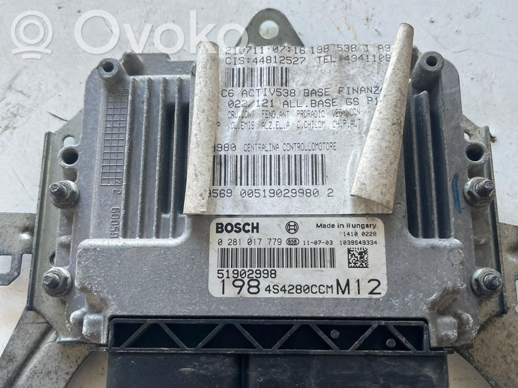 Fiat Bravo Engine control unit/module 