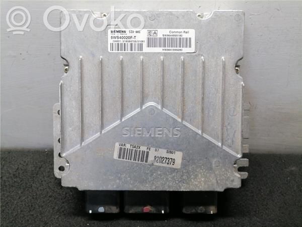 Engine control unit/module ECU   5WS40020FT,SW9644895180