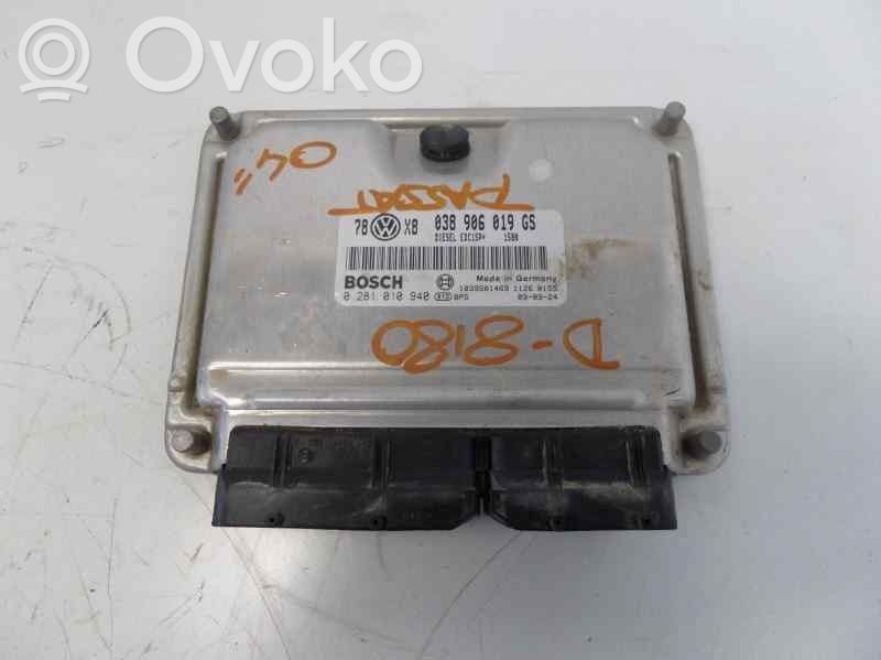 Sterownik / Moduł ECU   0389060196S,0281010940