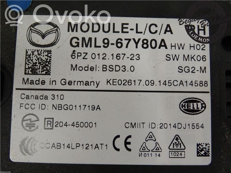 Mazda 6 Other control units/modules 