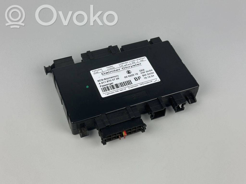Module de commande de siège   A2118700726,05022316