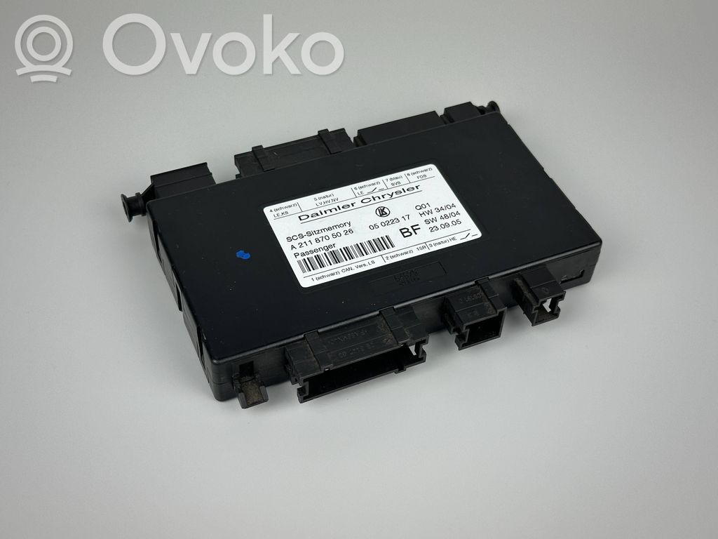 Module de commande de siège   A2118705026,05022317