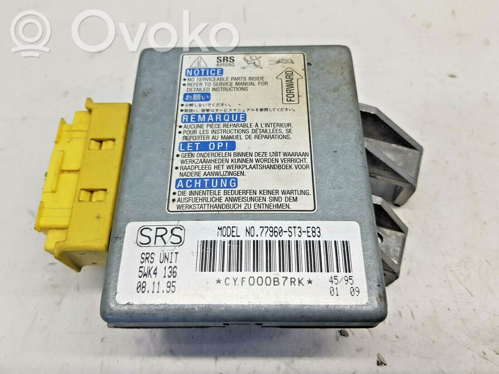 Airbag control unit/module   77960ST3E83,NR1494