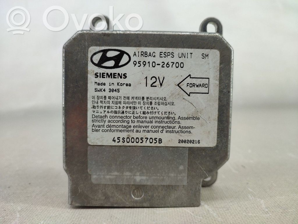 Module de contrôle airbag   9591026700,45S0005705B