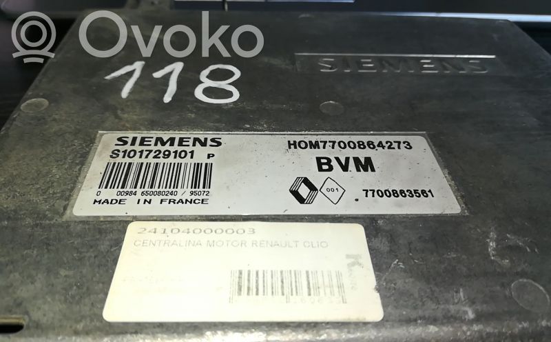 Unidad de control/módulo del motor   S101729101P,7700864273