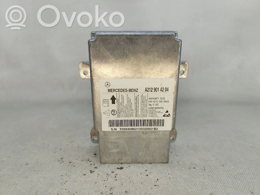 Module de contrôle airbag   A2129014204,5WK43871