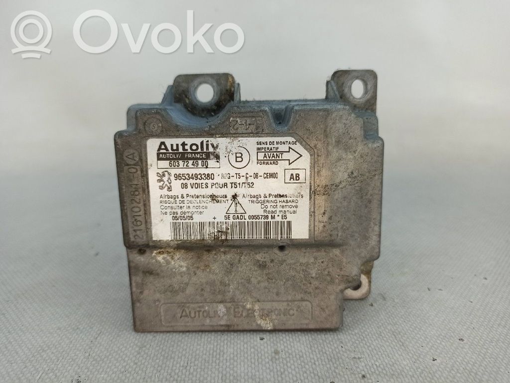 Module de contrôle airbag   9653493380,603724900