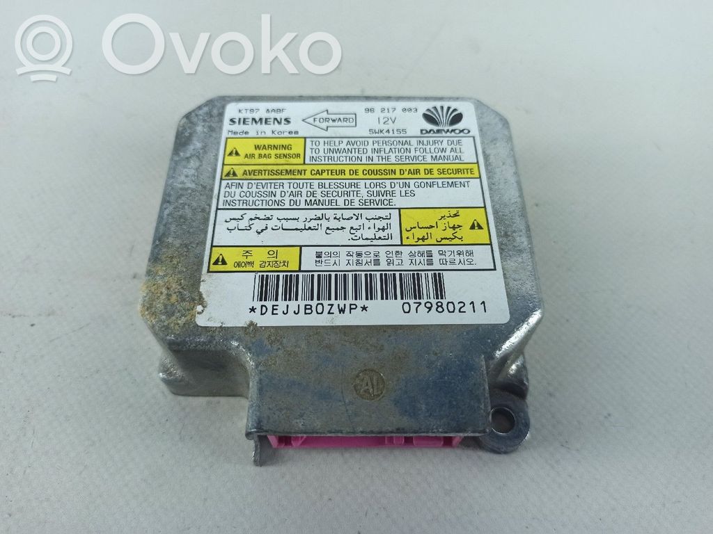 Airbag control unit/module   96217003,5WK4155