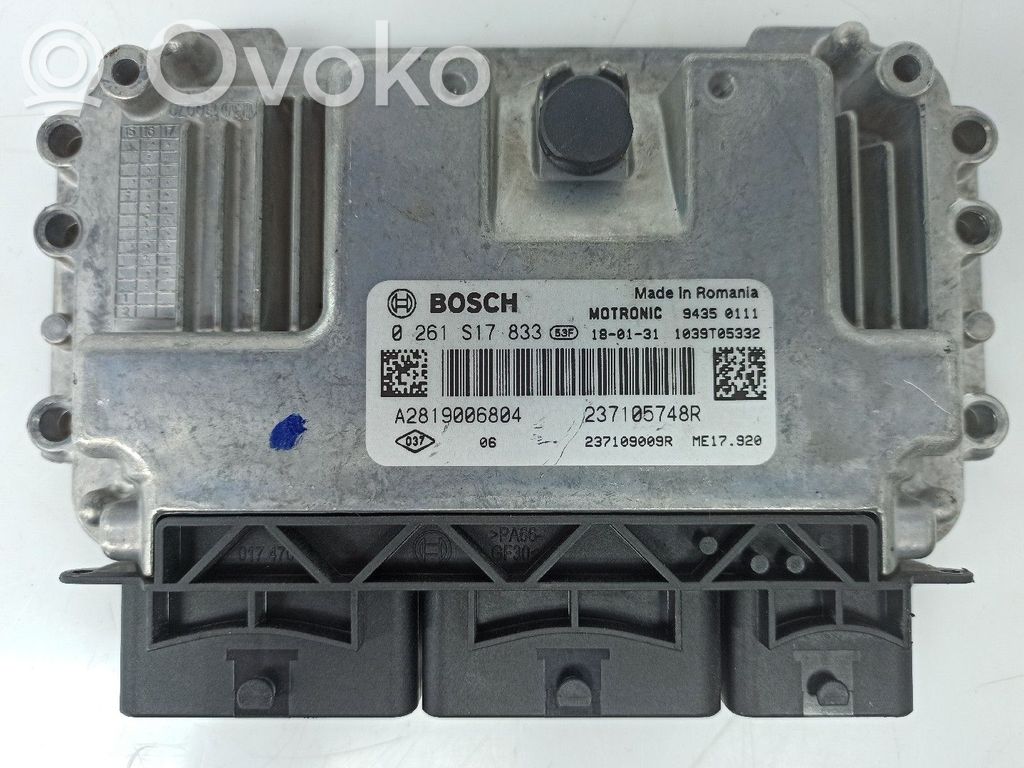 Engine control unit/module   237105748R,0261S17833,237109009R,A2819006804