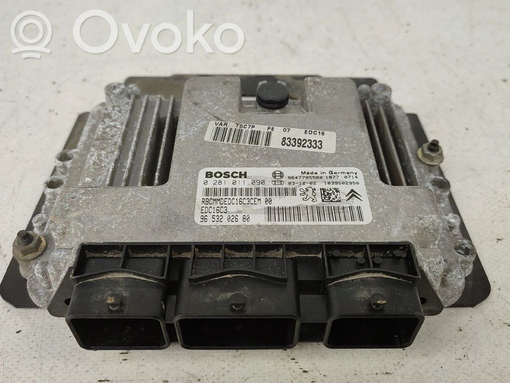 Engine control unit/module   9653202680,0281011090,9647785580