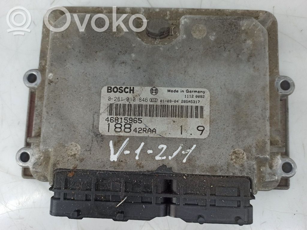 Fiat Punto (188) Centralina/modulo del motore 