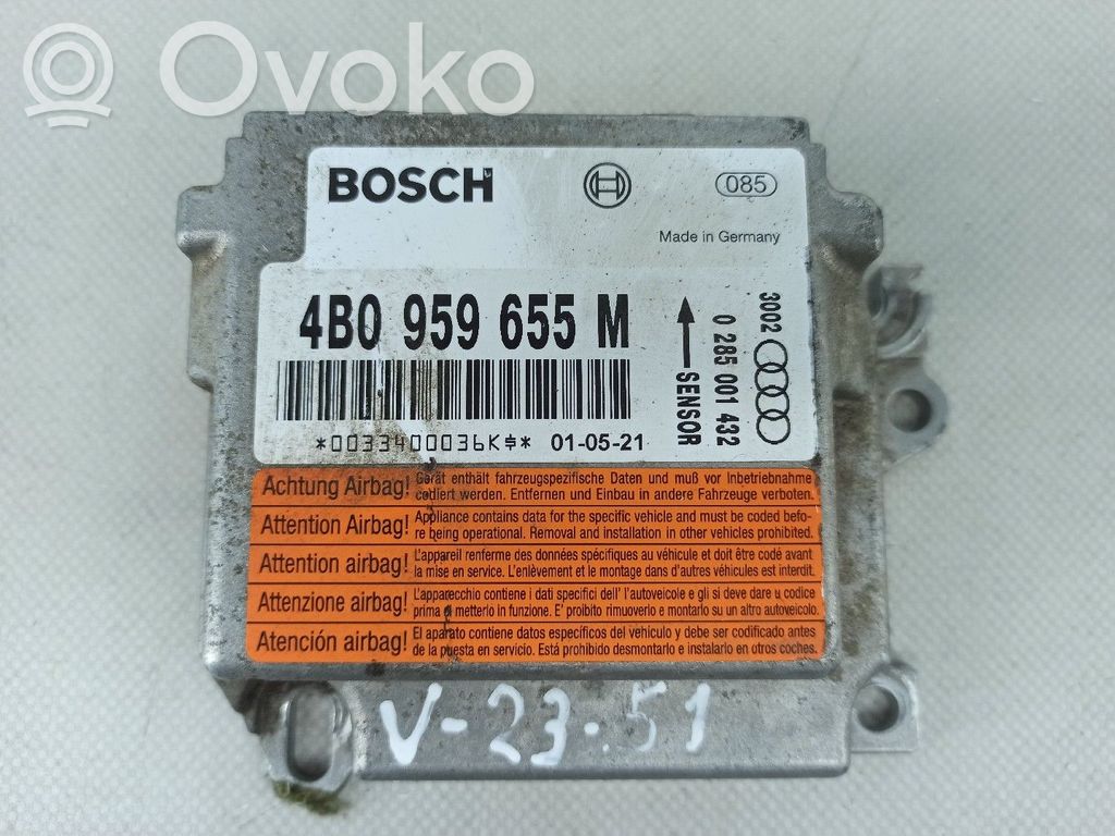 Audi A6 S6 C5 4B Sterownik / Moduł Airbag 