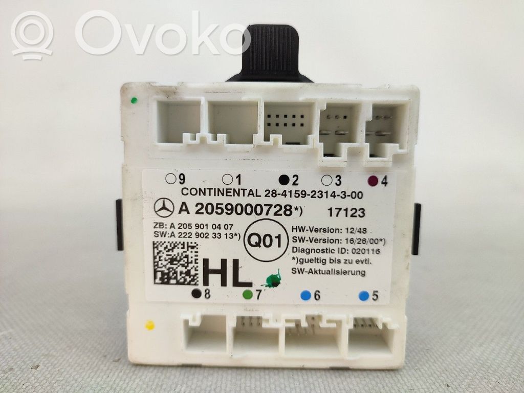 Unidad de control/módulo del motor   A2059000728,ESQUERDA,TRAS