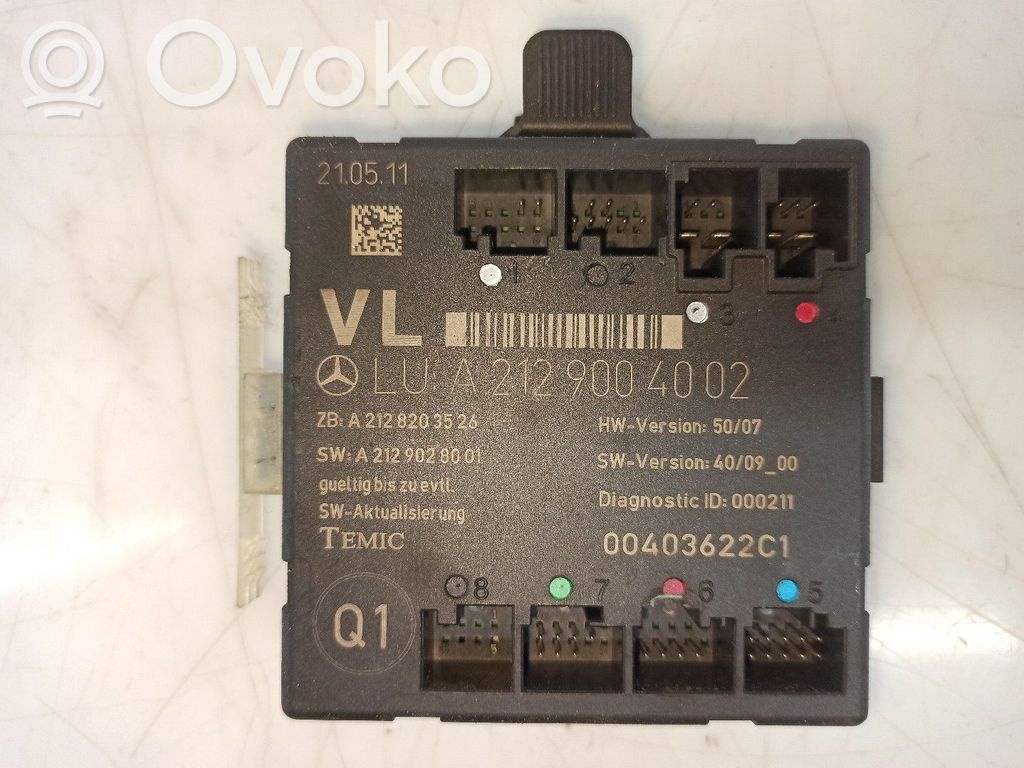Unidad de control/módulo de la puerta   A2129004002