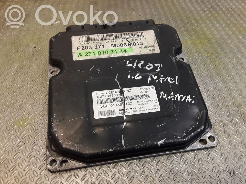 Unidad de control/módulo del motor   A2711532191,2711532191