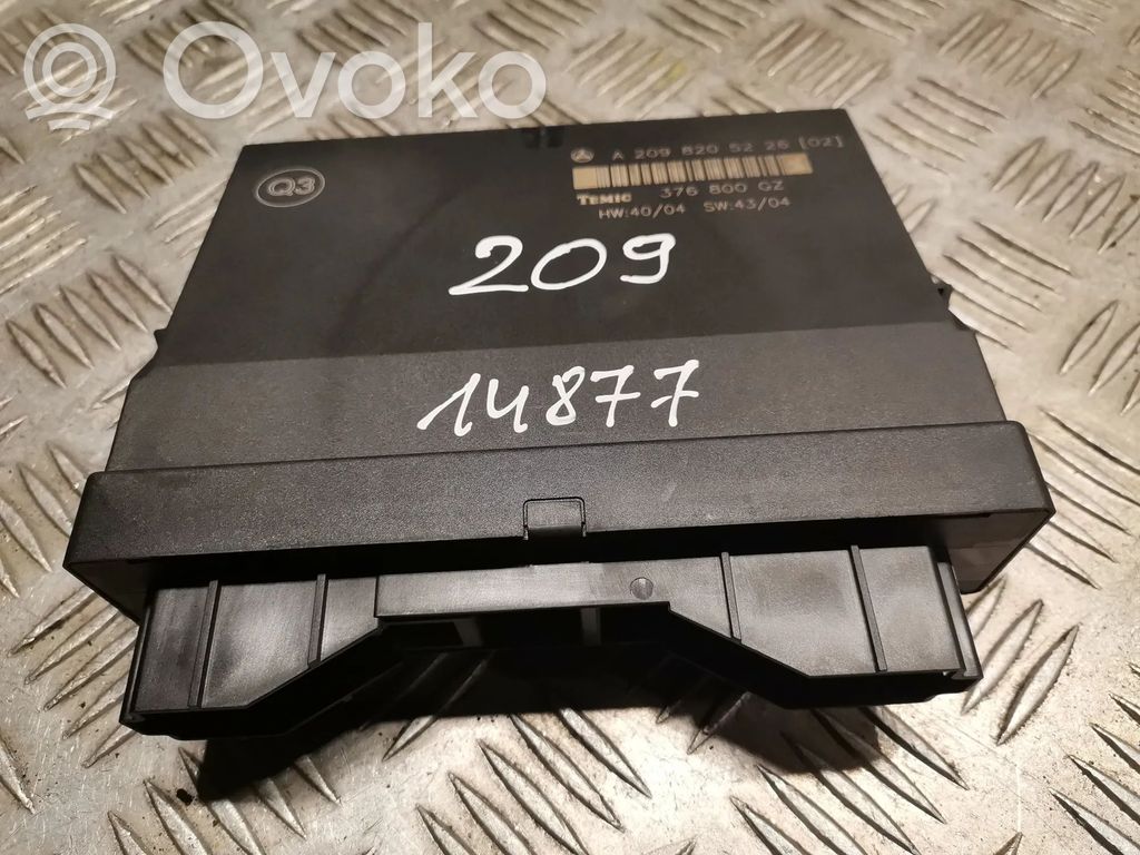 Mercedes-Benz CLK A209 C209 Module de contrôle carrosserie centrale 