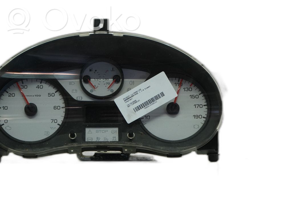 Peugeot Partner Tachimetro (quadro strumenti) 