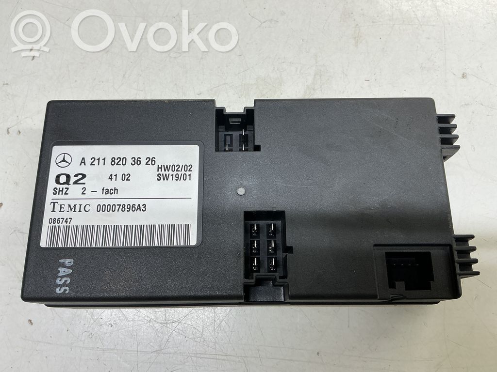 Module de commande de siège   A2118203626,086747,00007896A3