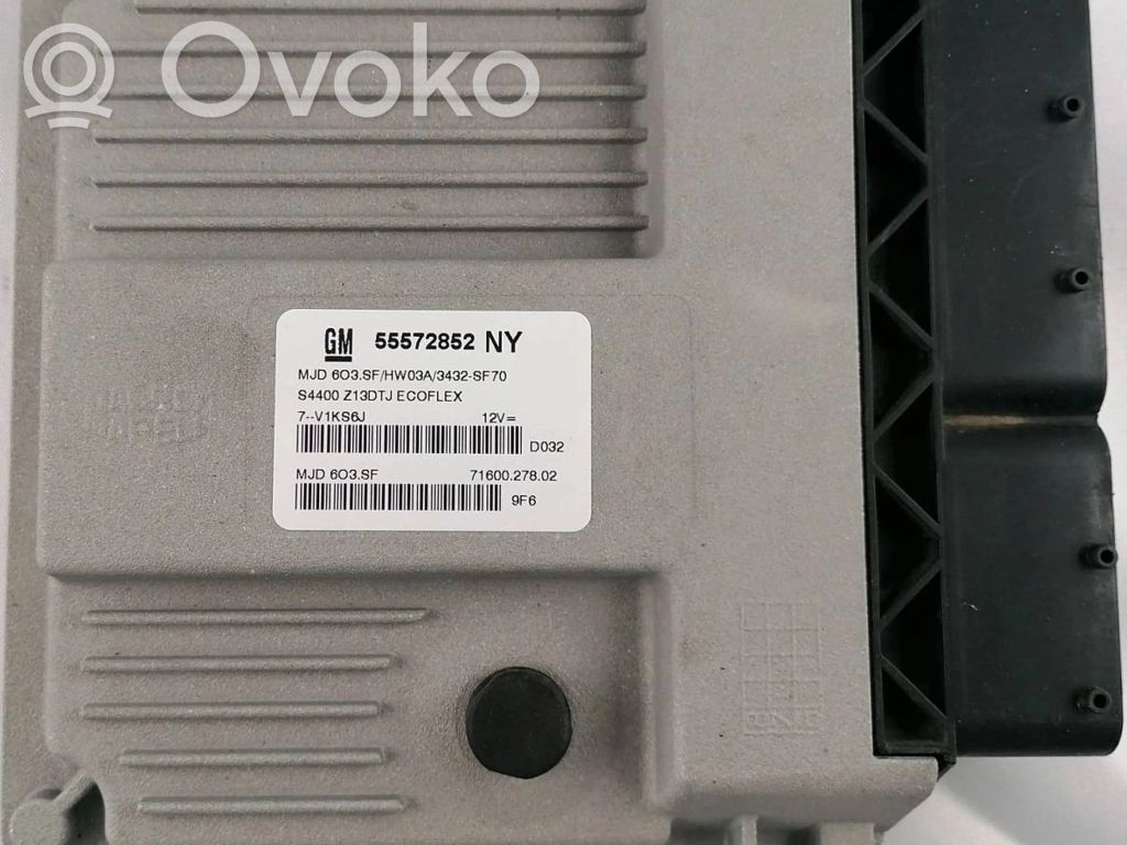 Engine control unit/module ECU   55572852,7160027802,MJD603SF,55572852NY,7V1KS6J