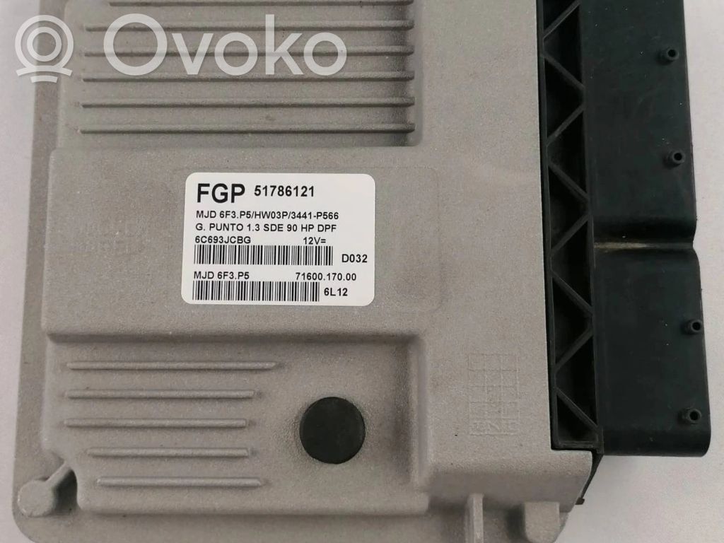Engine control unit/module ECU   51786121,7160017000,6C693JCBG