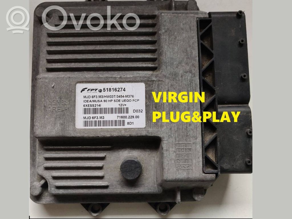 Engine control unit/module   51816274,MJD6F3M3,6XESS2141