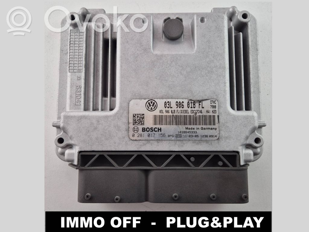 Engine control unit/module   03L906018FL,0281017156