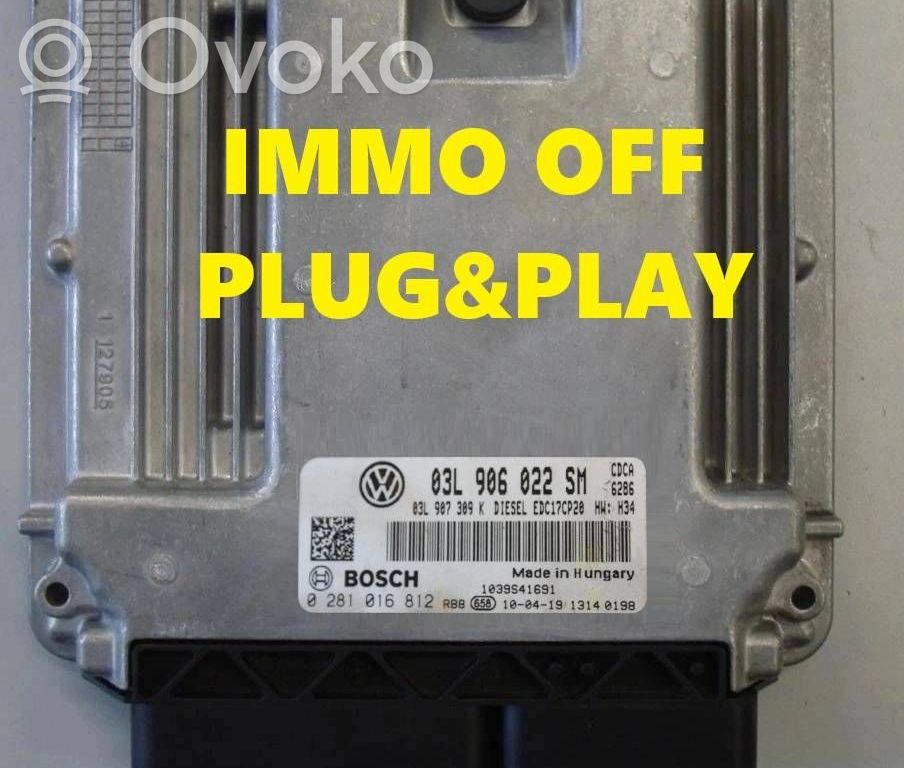 Engine control unit/module ECU   03L906022SM,0281016812