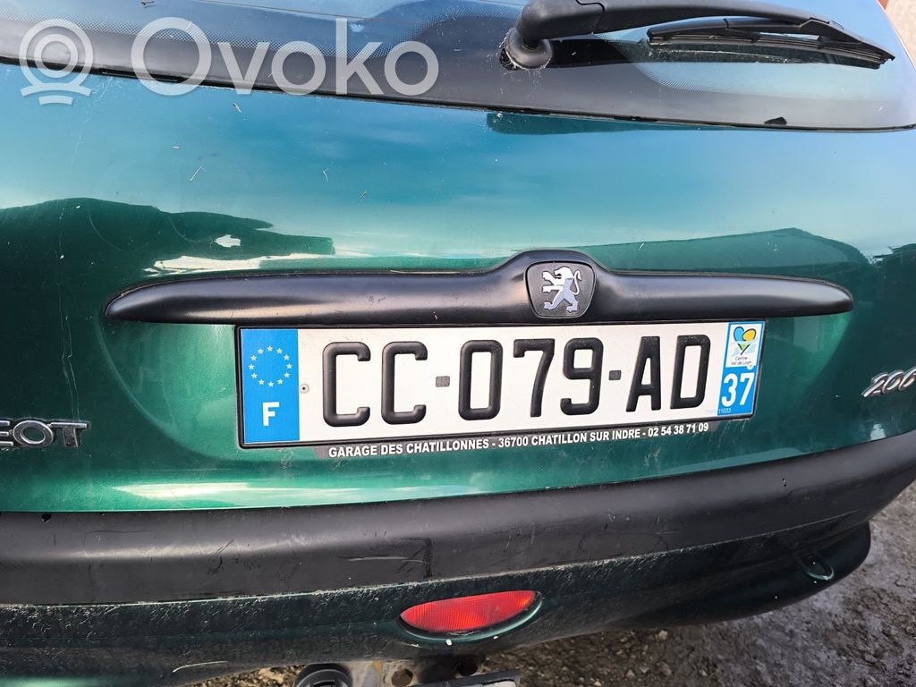 Peugeot 206 Trunk door license plate light bar 