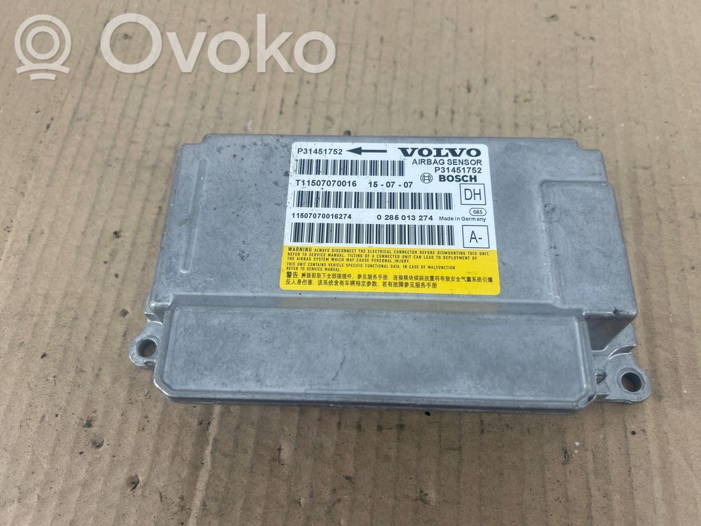 Volvo XC60 Airbag control unit/module 