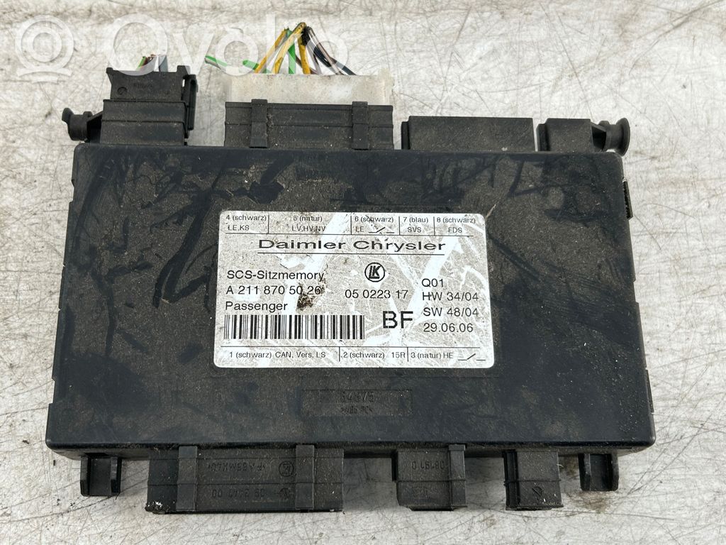 Mercedes-Benz E W211 Module de commande de siège 