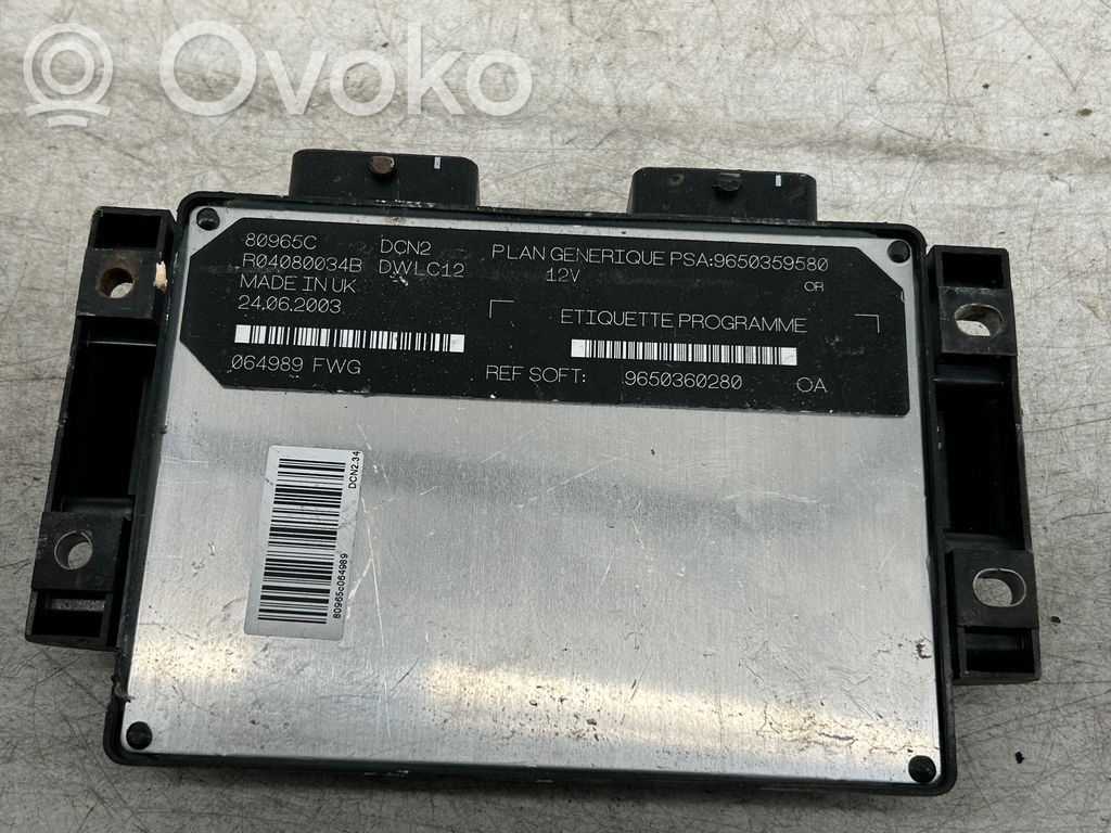 Citroen Berlingo Engine control unit/module 