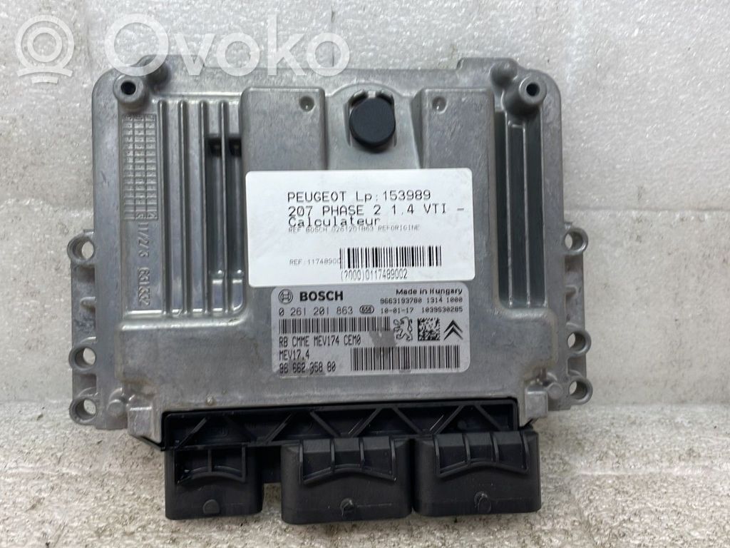 Peugeot 207 Engine control unit/module 